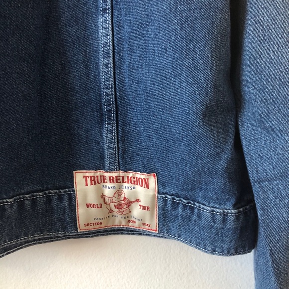 True Religion Jesse Sn Trucker Jacket Siza L - Picture 3 of 10